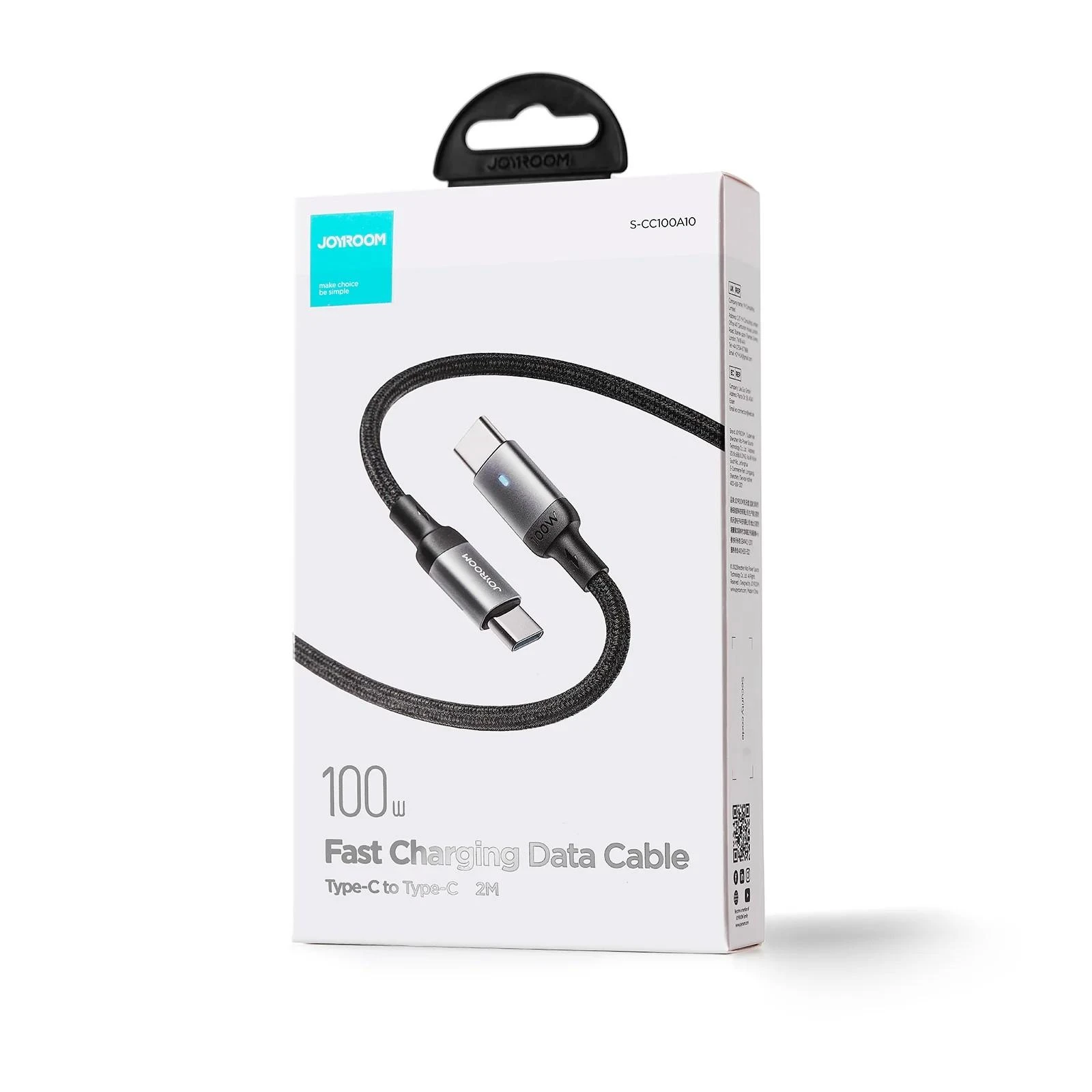 USB kabelis Joyroom S-CC100A10 Type-C į Type-C 100W 1,2m juodas