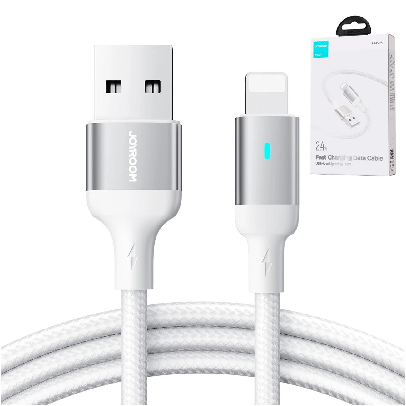USB kabelis Joyroom S-UL012A10 USB į Lightning 2.4A 1.2m baltas