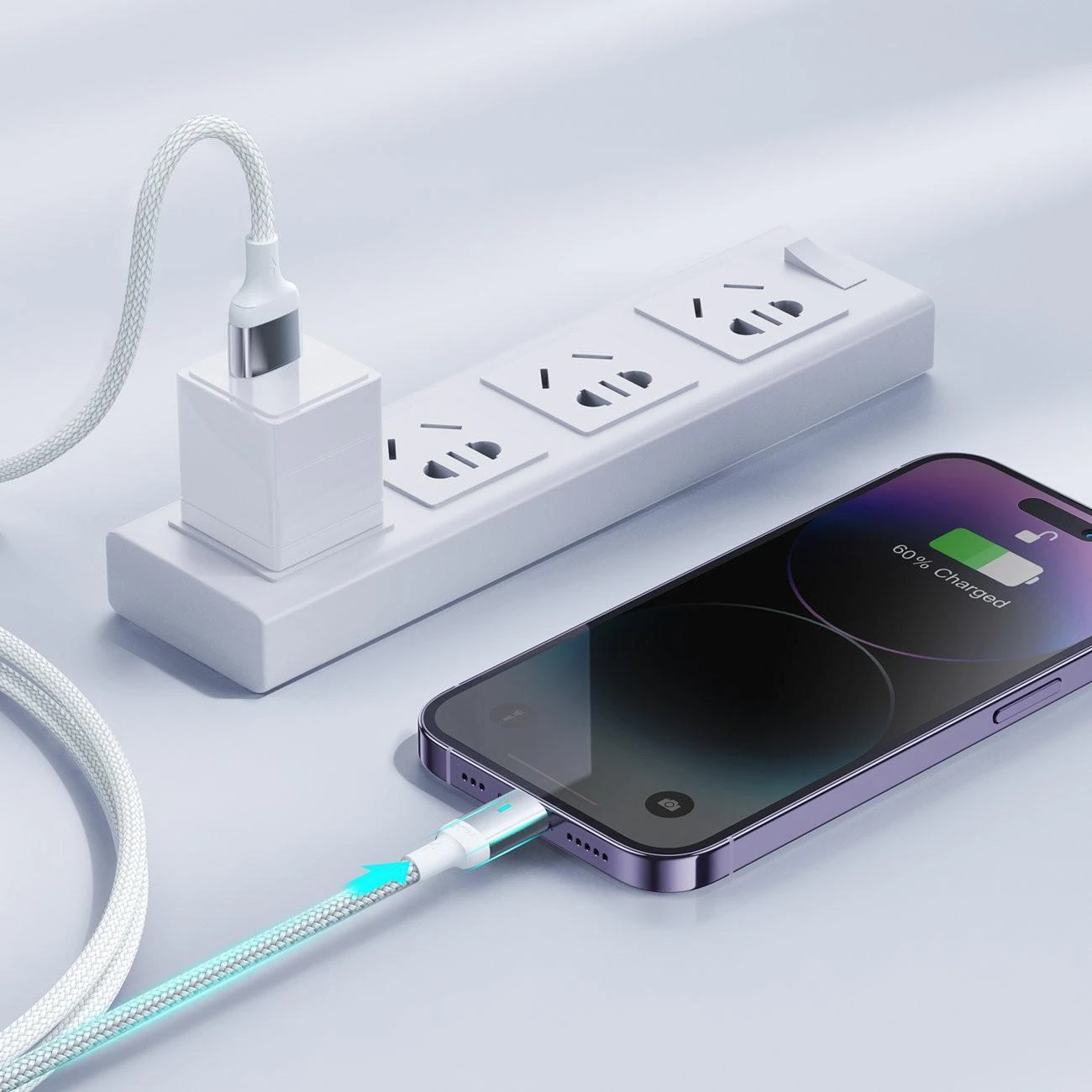 USB kabelis Joyroom S-UL012A10 USB į Lightning 2.4A 1.2m baltas