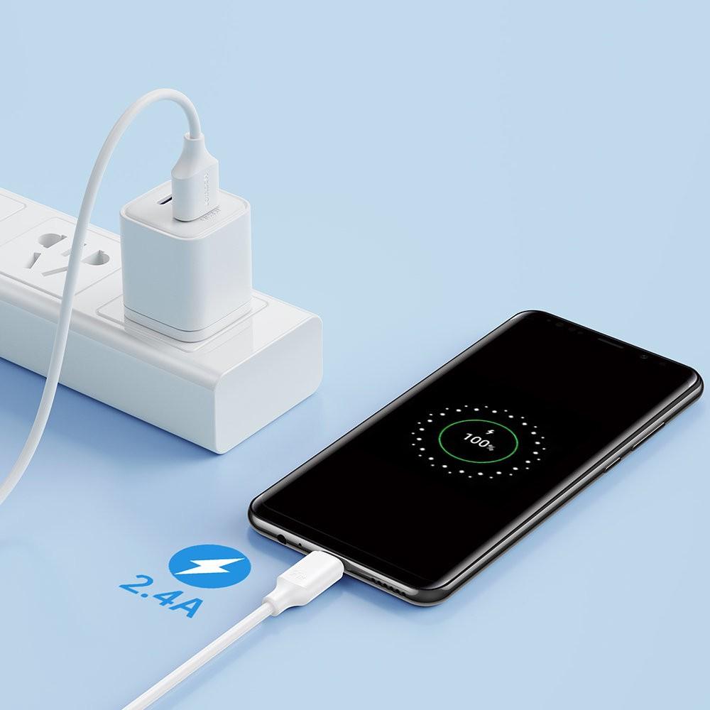 USB kabelis Joyroom S-UM018A9 USB į MicroUSB 2.4A 1.0m baltas