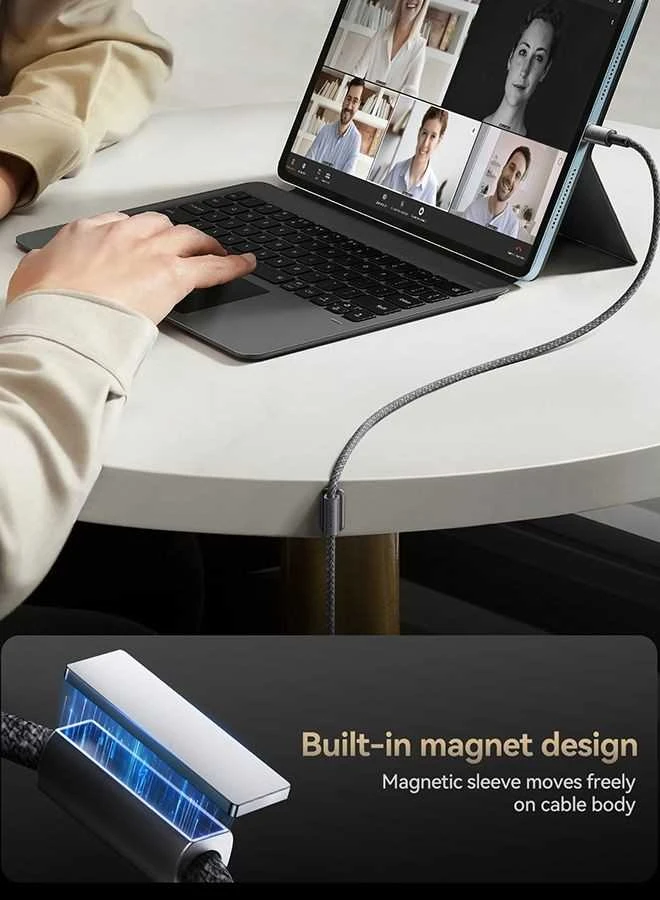 USB kabelis Joyroom SA-50 USB-A to Lightning 3A 1.2m tamsiai pilkas