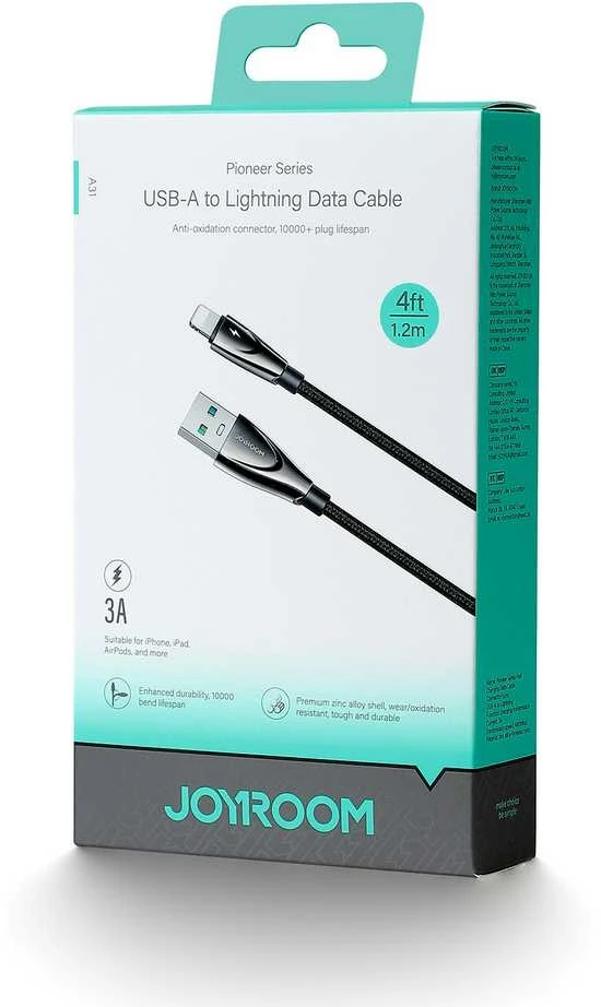 Joyroom Kabelis Pioneer 3A USB prie Lightning SA31-AL3/3A/1.2m (juodas)