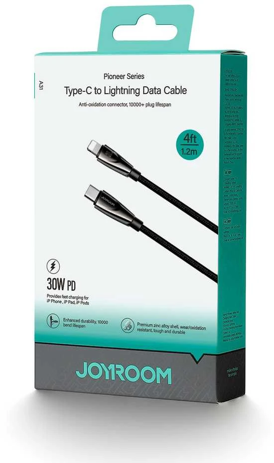 Joyroom Kabelis Pioneer 30W USB C prie Lightning SA31-CL3 / 30W/ 1.2m (juodas)