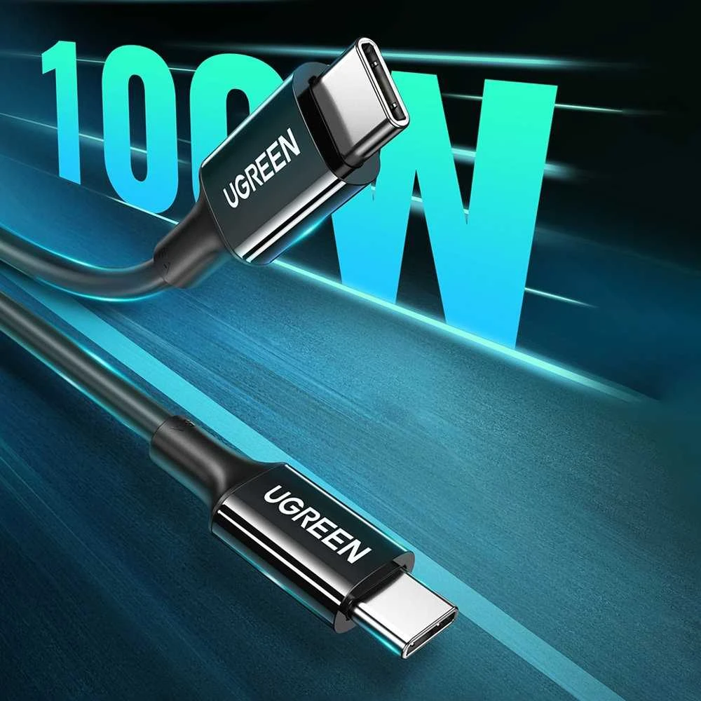 Laidas USB-C kištukas į USB-C kištukas 2.0 UGREEN US300, 2m (baltas)