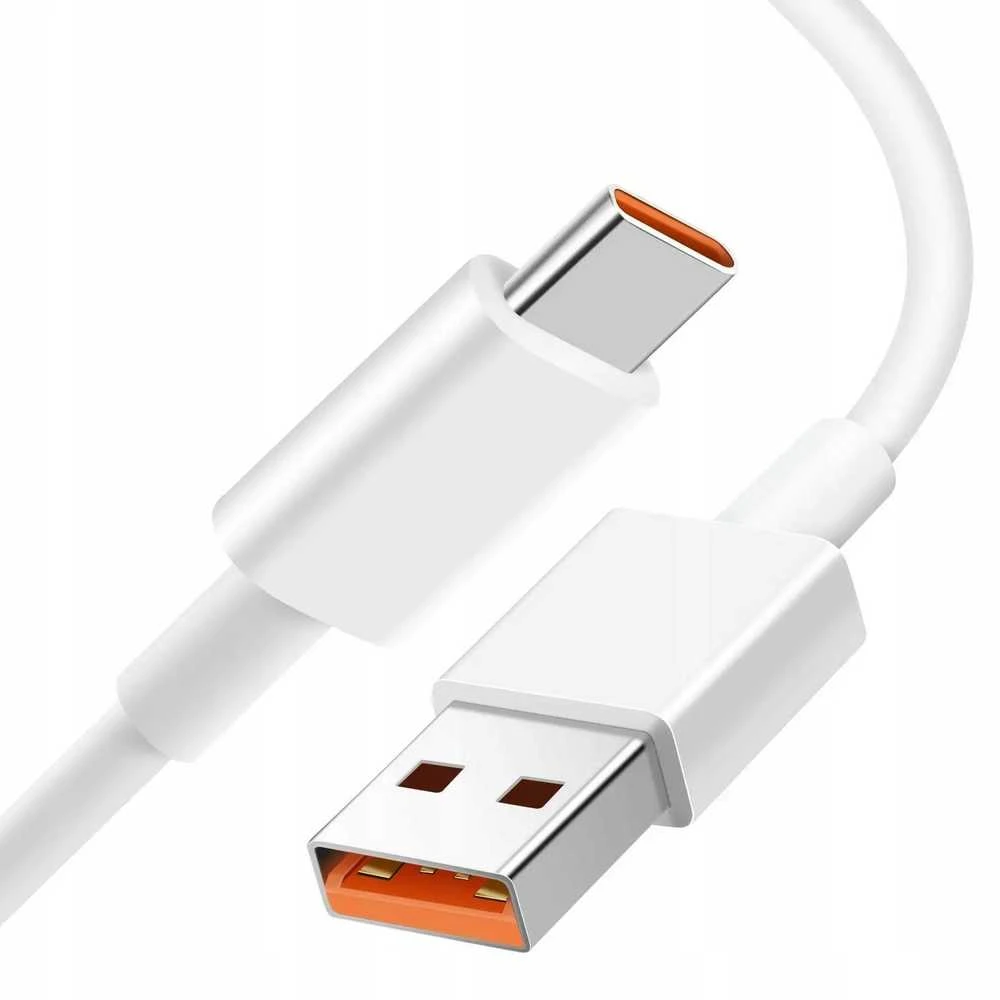 Xiaomi Original USB-C duomenų kabelis 6A 1m baltos spalvos (Bulk)