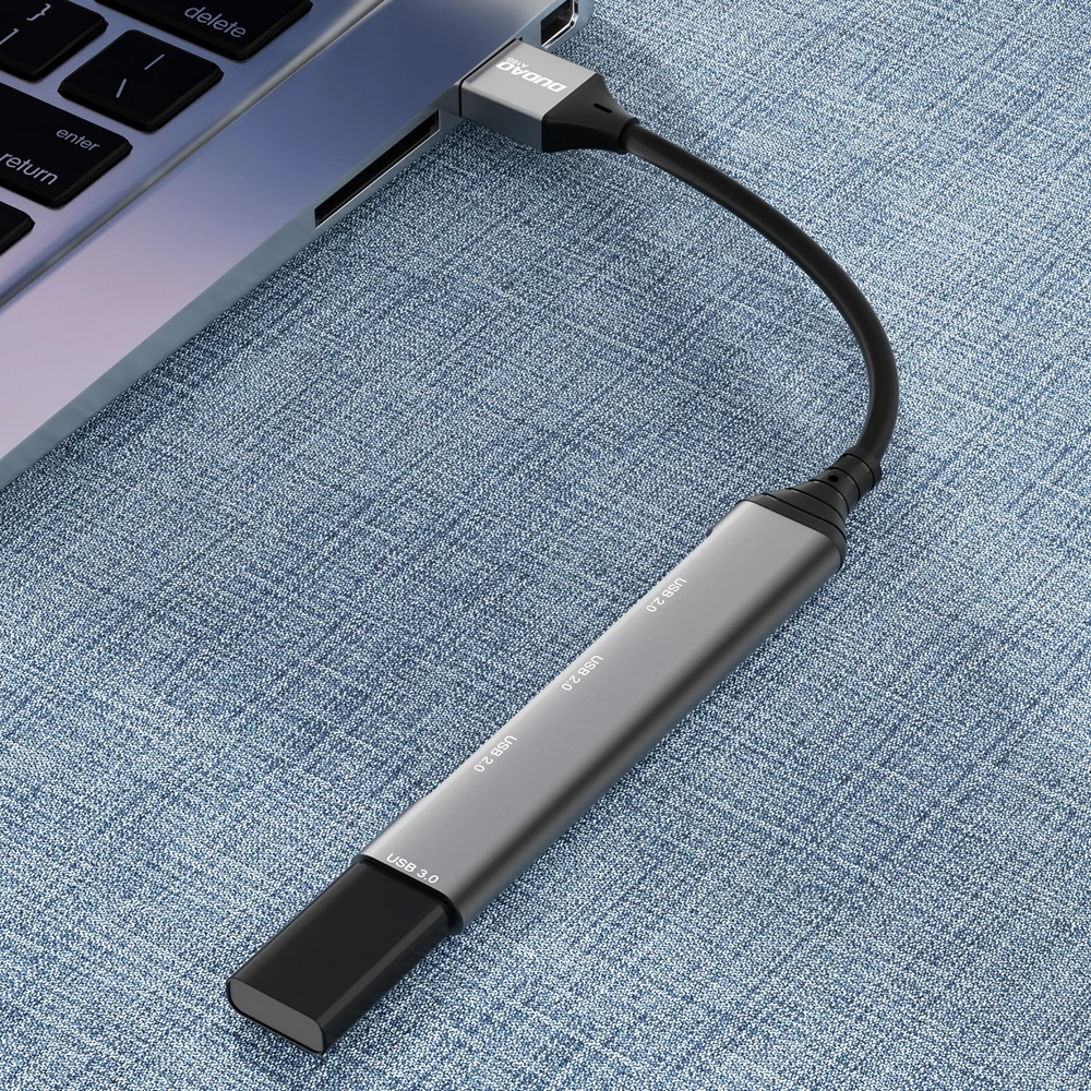 USB šakotuvas Dudao (A16B) USB to (1xUSB 3.0; 3xUSB 2.0) juodas