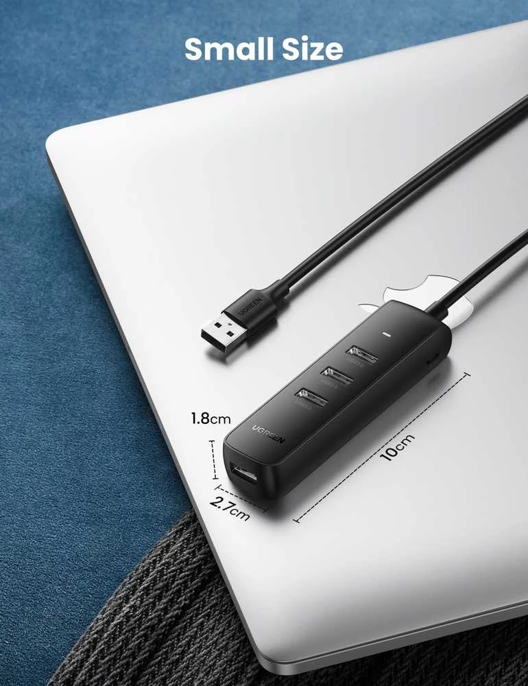 UGREEN CM416 4 az 1-ben USB-4x USB adapteris 0.25m (fekete)