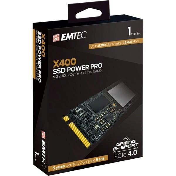 Emtec X400 Power Pro 1TB M.2 2280 PCI-E x4 Gen4 NVMe SSD (ECSSD1TX400)