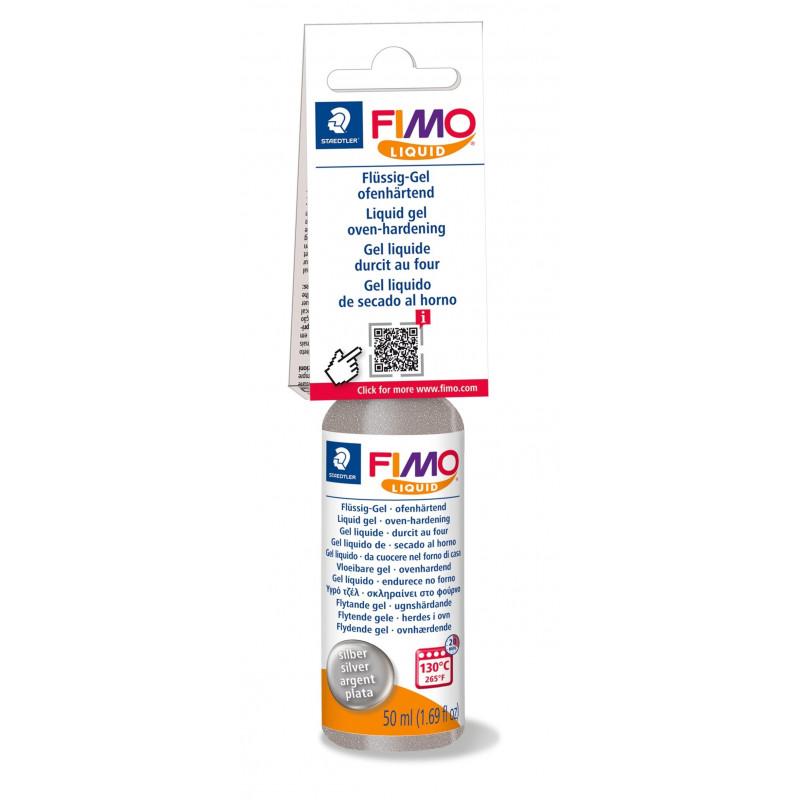Fimo skystis - FIMO - Sidabras - 50ml - Kietėjimo gelis krosnyje - Daugiakartis kūrybinis naudojimas