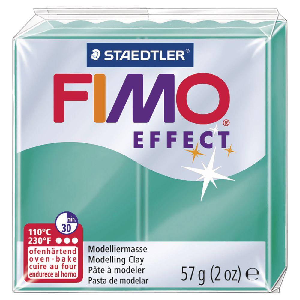 Modelinas FIMO EFFECT, 57 g, permatoma žalia sp.