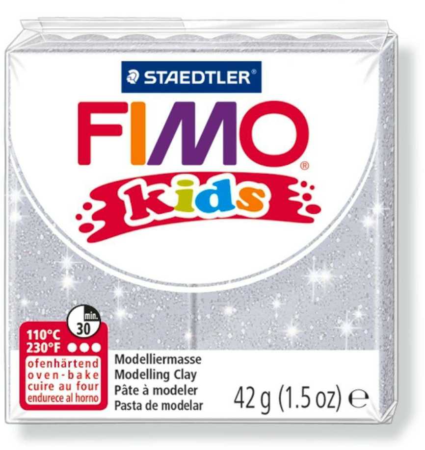 Staedtler Modeliavimo pasta - Fimo - Vaikams - Balta su blizgučiais - 42 gramai - Lanksti ir lengva formuoti