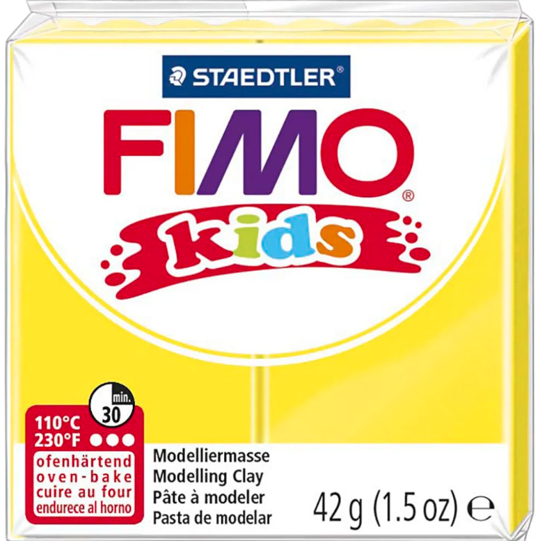 Pasta Fimo Vaikams - FIMO - Fimo Kids Geltona - 42g - Lanksti - Vaikams nuo 8 metų