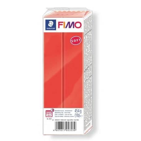 Fimo Termoreaktingas plastikinis molis Minkštas Indijos raudonas 454g