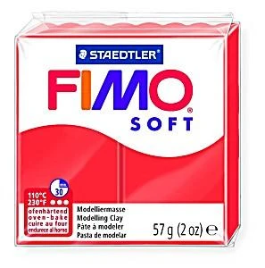 Staedtler Modelinas FIMO SOFT, 57 g, Indijos raudona sp.
