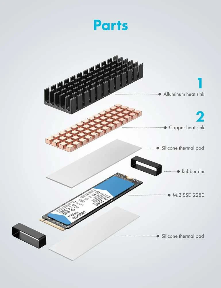Graugear Radiator SSD M.2 2280 Aliuminio + Miedź retail