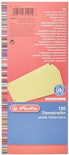 Herlitz Binder skirstytuvai 1/3 A4 100vnt HERLITZ