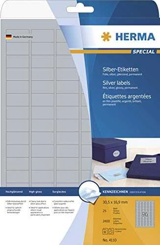 HERMA 4117 etiketė spausdinimui Sidabras Lipni spausdintuvo etiketė