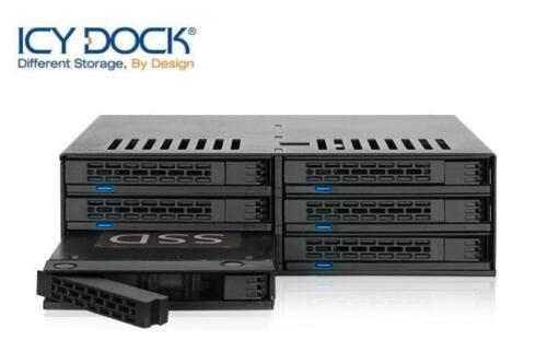 Carruzzo Icy Dock MB326SP-B diskų masyvas 0 TB Stovas (1U) Juoda