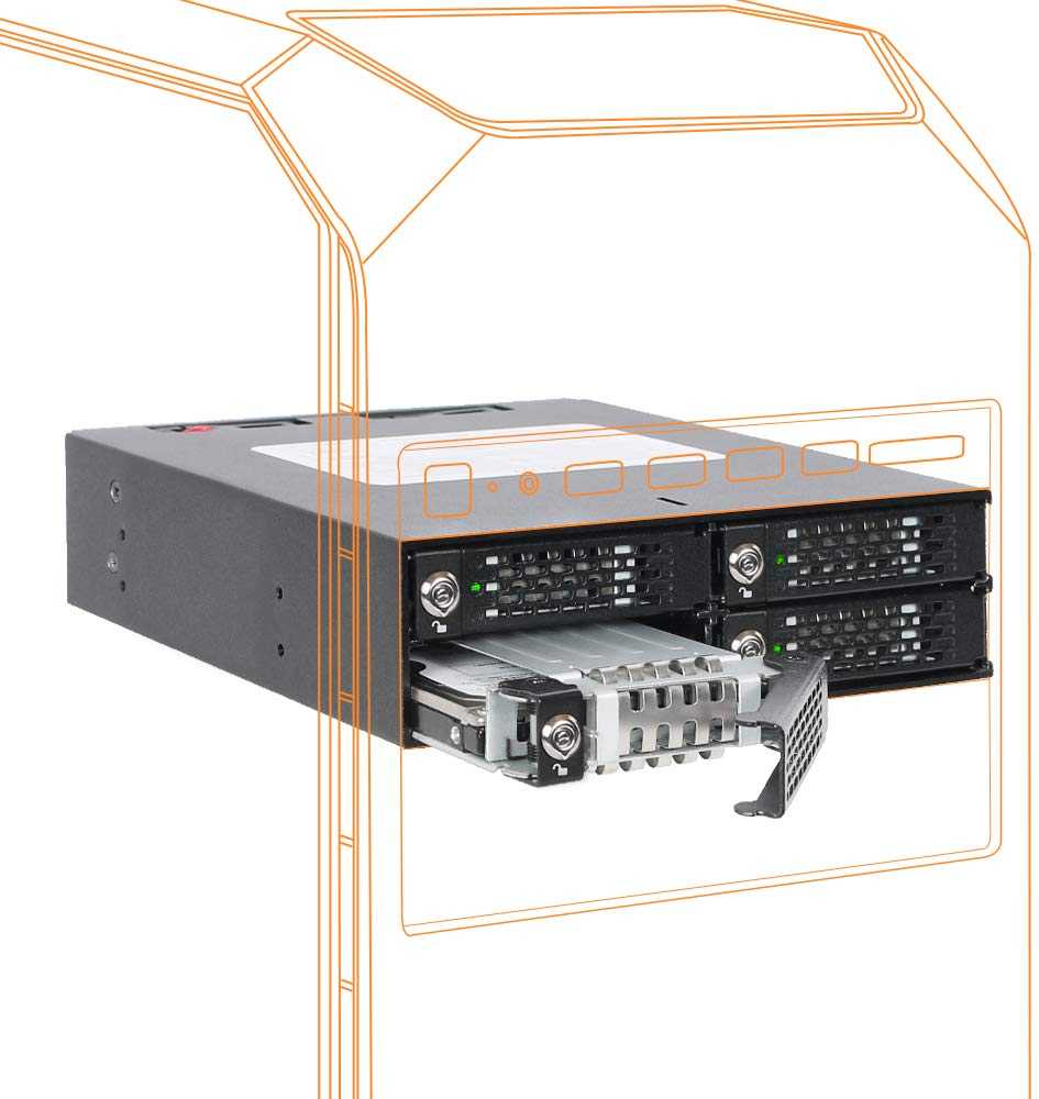 „ToughArmor Icy Dock“ 4x 2,5 colio SATA HDD/SSD korpusas (MB994SK-1B)