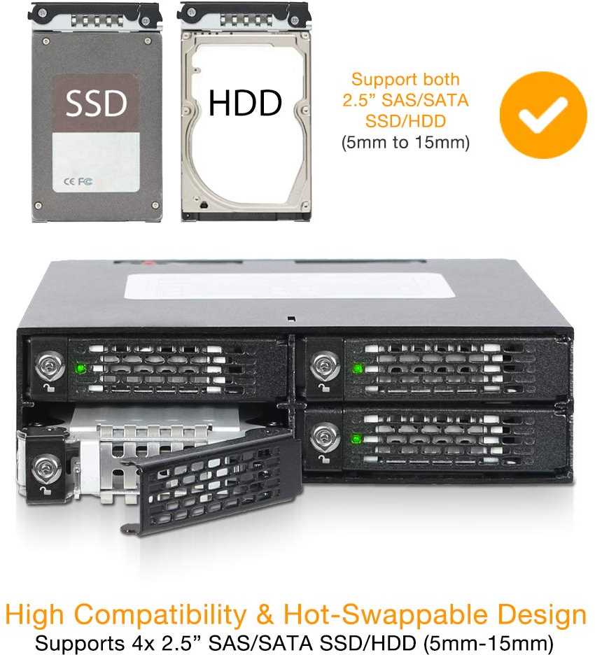 „ToughArmor Icy Dock“ 4x 2,5 colio SATA HDD/SSD korpusas (MB994SK-1B)