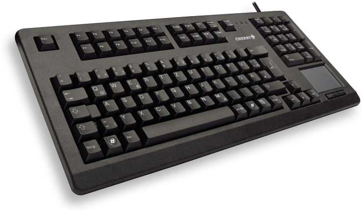 CHERRY MX11900 Klaviatūra su laidu DE +Touchboard 1.75m juodas