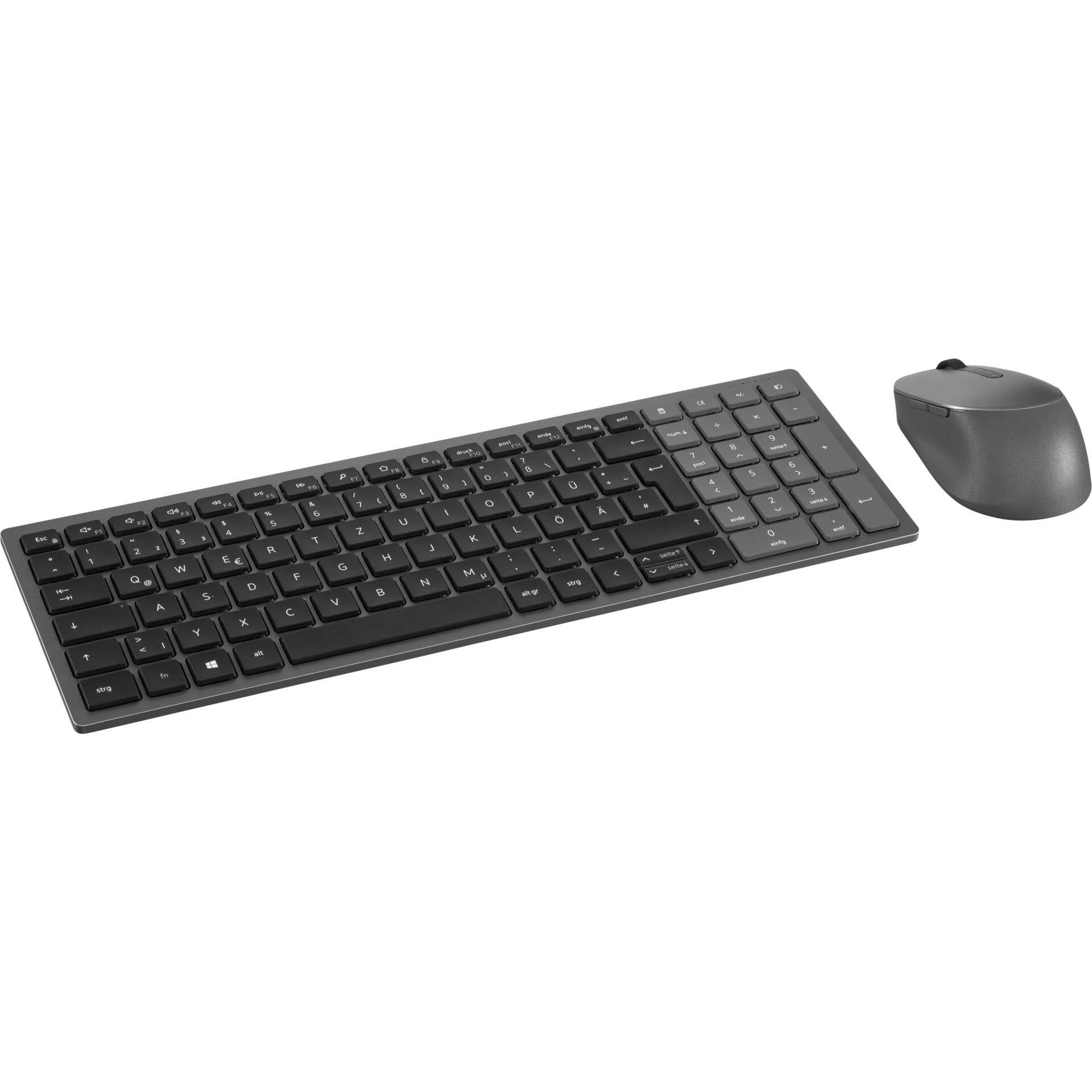 DELL KM7120W klaviatūra RD belaidis ryšys + „Bluetooth“ QWERTY Vokiečių Pilka, Titanas