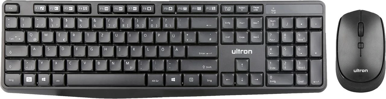 Klaviatūra Ultron UMC-300 Set juodas wireless 2in1