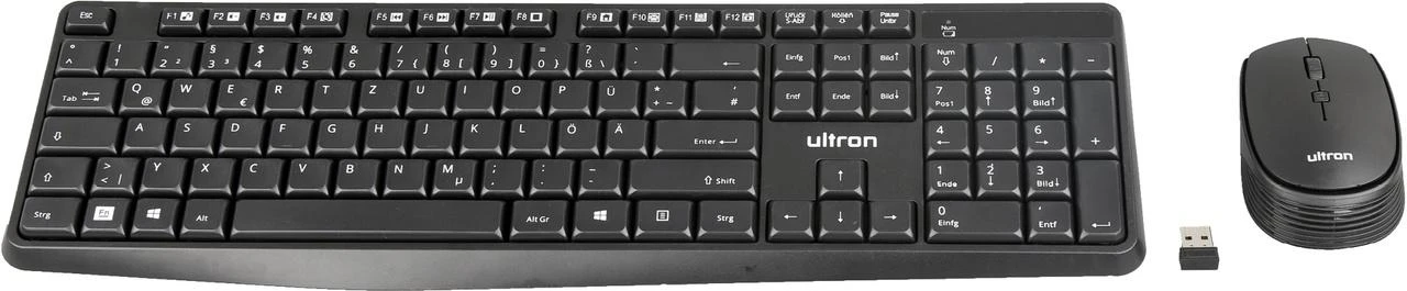 Klaviatūra Ultron UMC-300 Set juodas wireless 2in1