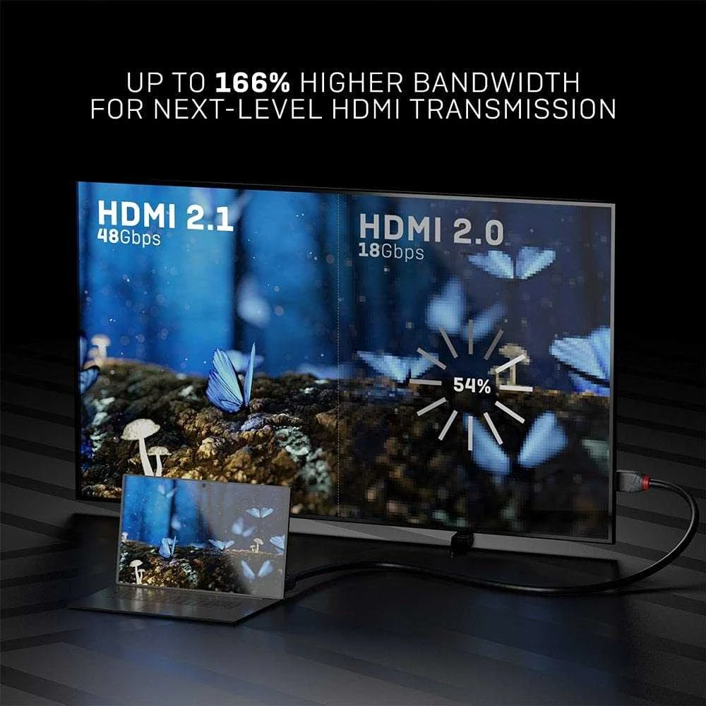 HDMI Laidas - LINDY Anthra Line HDMI Laidas M/M, Ultra Didelės Spartos, 3 m, Juodas