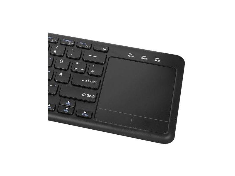 Logilink Belaidė klaviatūra mit Touchpad, 2,4 GHz, juodas
