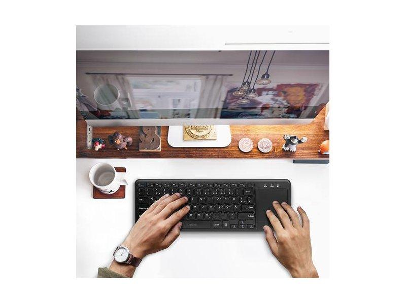 Logilink Belaidė klaviatūra mit Touchpad, 2,4 GHz, juodas