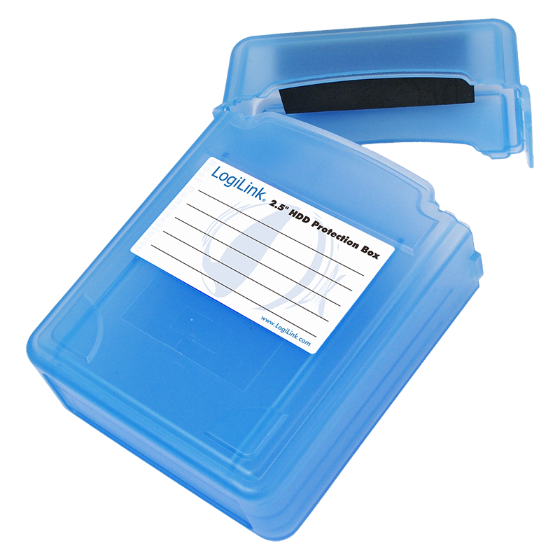2,5" HDD apsaugos dėžutė 2 HDD, mėlynas Logilink