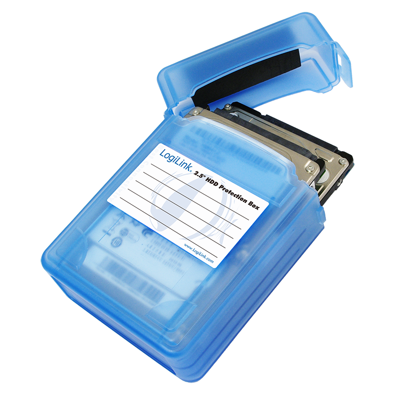 2,5" HDD apsaugos dėžutė 2 HDD, mėlynas Logilink
