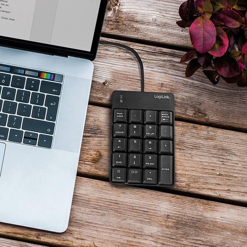 Logilink klaviatūra mit USB-A Anschluss juodas