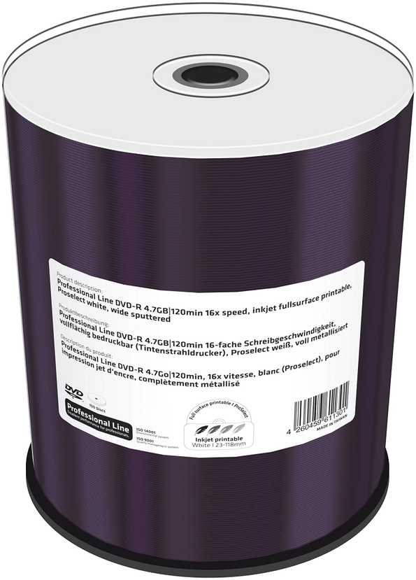 „MediaRange“ DVD-R 4,7 GB 16 x 100 vnt (MRPL601-C)