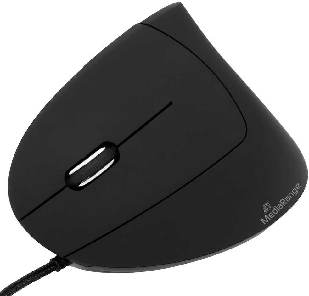 MediaRange Pelė ergonomisch Vertical links USB juodas