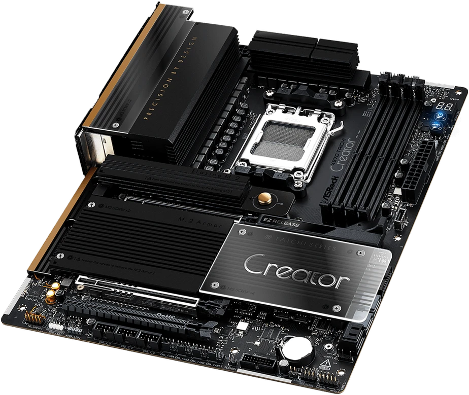 Pagrindinė plokštė ASRock X870 Taichi Creator | AM5 | ATX | 4 × DDR5 DIMM