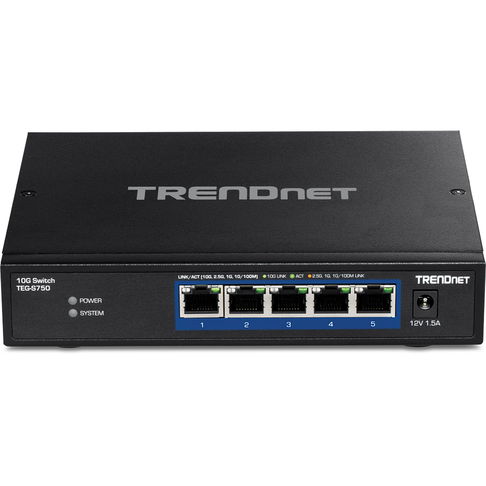 Šakotuvas Trendnet 5 prievadų 10G komutatorius (TEG-S750)