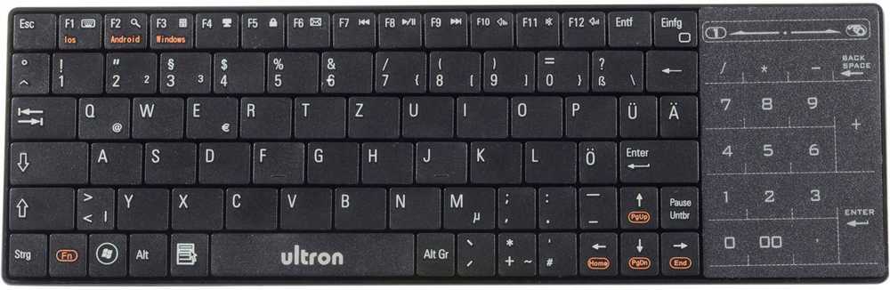 Ultron Klaviatūra UMT-BT Fashion juodas wireless