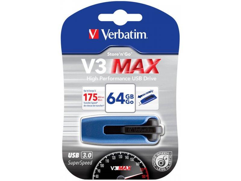 USB-Stick 64GB Verbatim 3.2 Store'n Go V3 Max Juodas retail