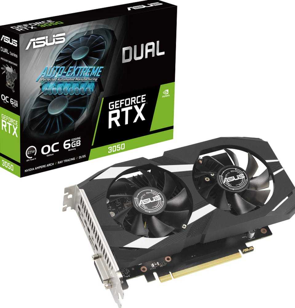 Vaizdo plokštė ASUS Dual GeForce RTX 3050 OC Edition 6GB GDDR6