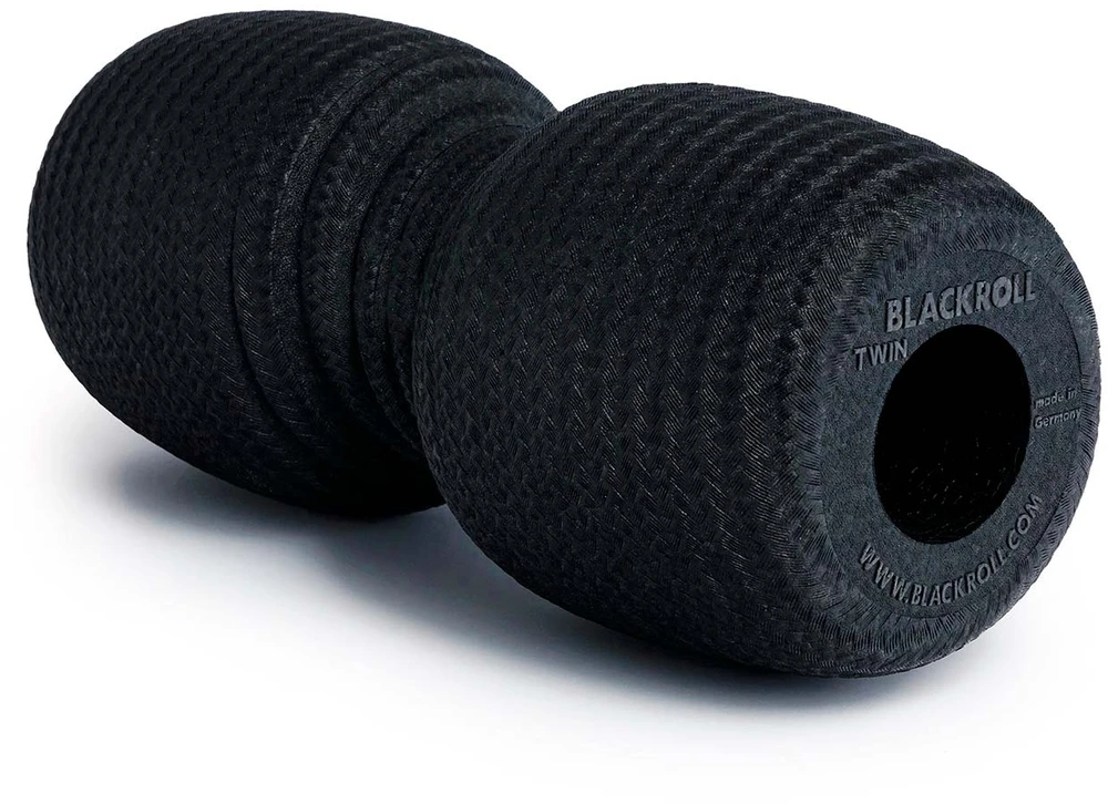 BLACKROLL® TWIN Masažinis volas, juodos spalvos