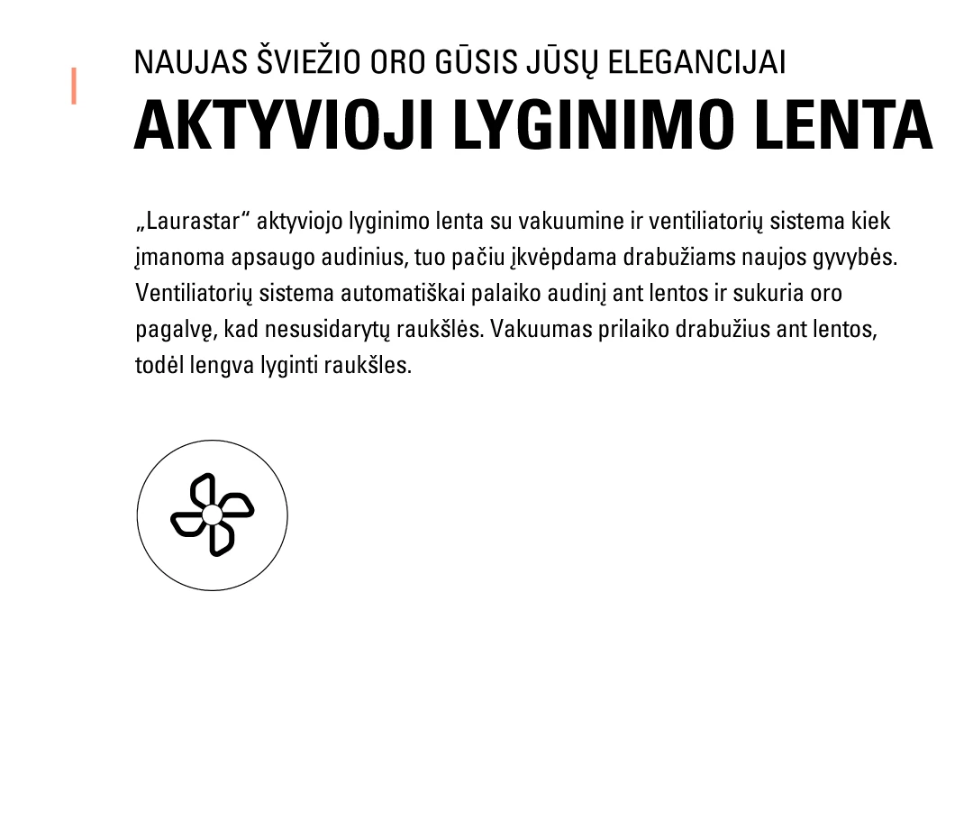 LAURASTAR S PURE PLUS lyginimo sistema, šviesiai žalia aprašymas - Prekės nuotrauka