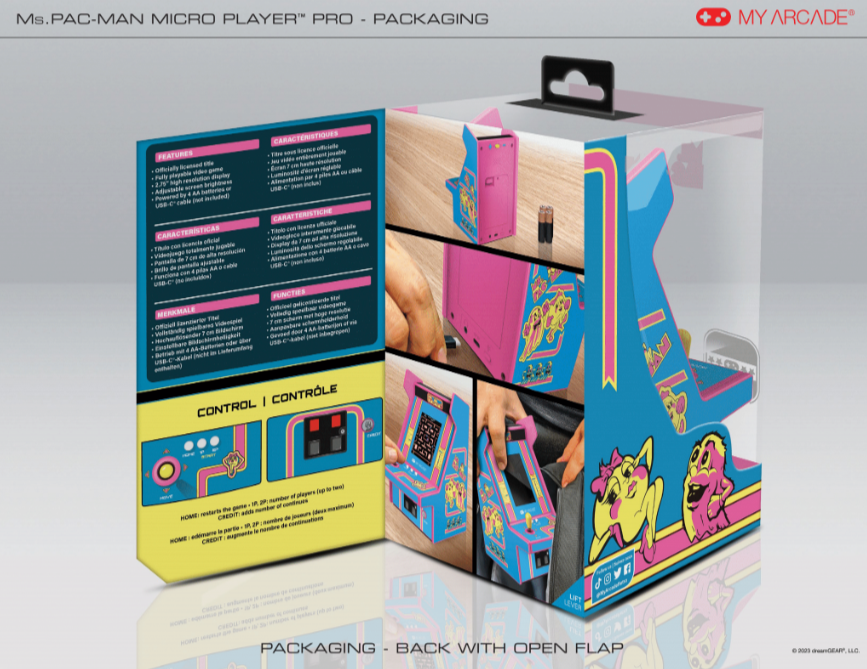 MY ARCADE Žaidimų Konsolė Pro Ms Pacman 6,75