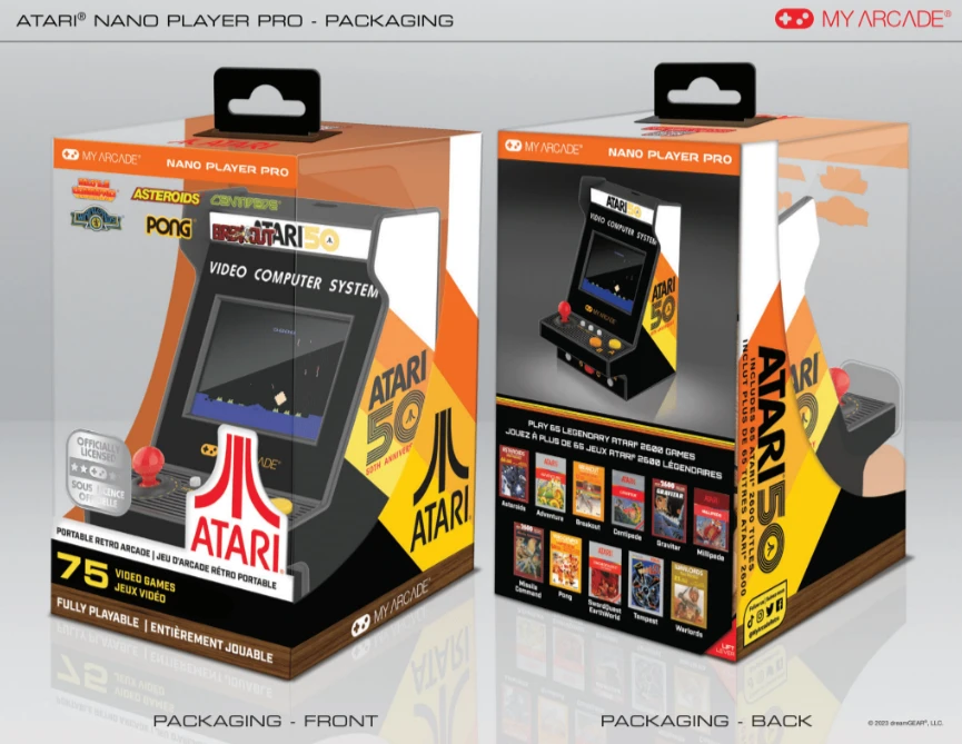 Dreamgear My Arcade Nano Player Atari 75 Games 4.5