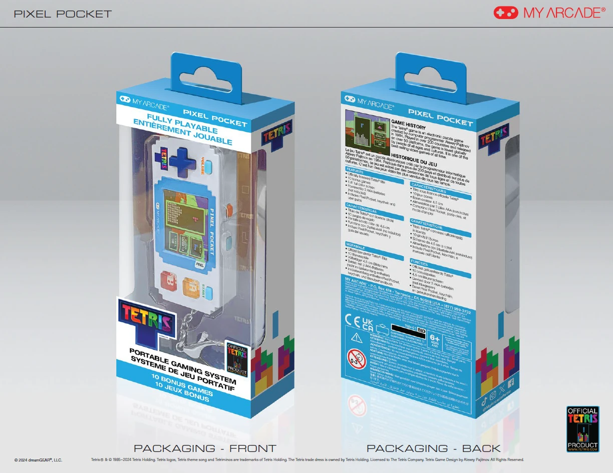 MY ARCADE MANO ARKADE – Tetris Pixel Pocket aprašymas - Prekės nuotrauka