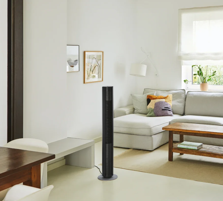 Ventiliatorius Stadler form The swinging tower fan PETER P013 Stand Fan, Greičių skaičius 3, 36-60 W, Remote control, Oscillation, Diameter 13.5 cm, Juodas aprašymas - Prekės nuotrauka