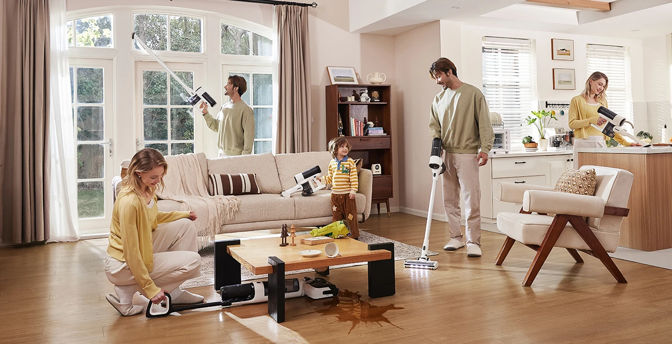 Dulkių siurblys „Tineco Floor One Switch S6 Stretch Plus“ balta aprašymas - Prekės nuotrauka