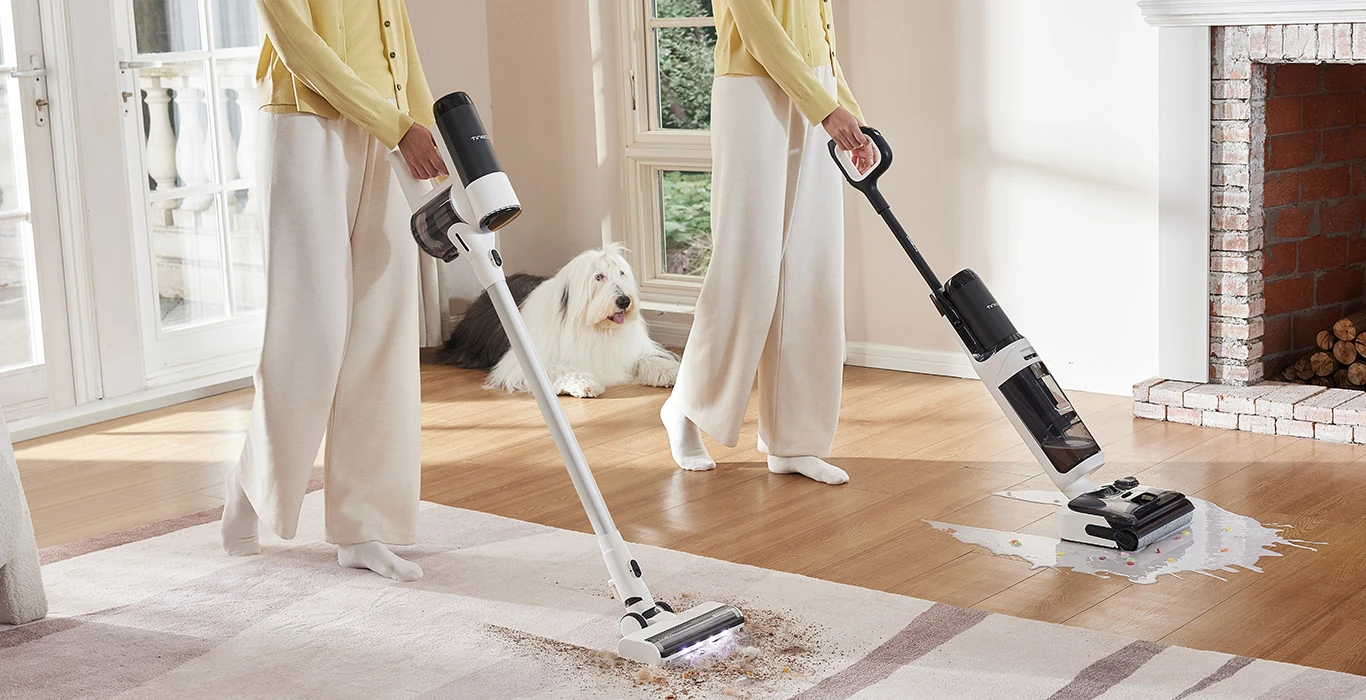 Dulkių siurblys „Tineco Floor One Switch S6 Stretch Plus“ balta aprašymas - Prekės nuotrauka
