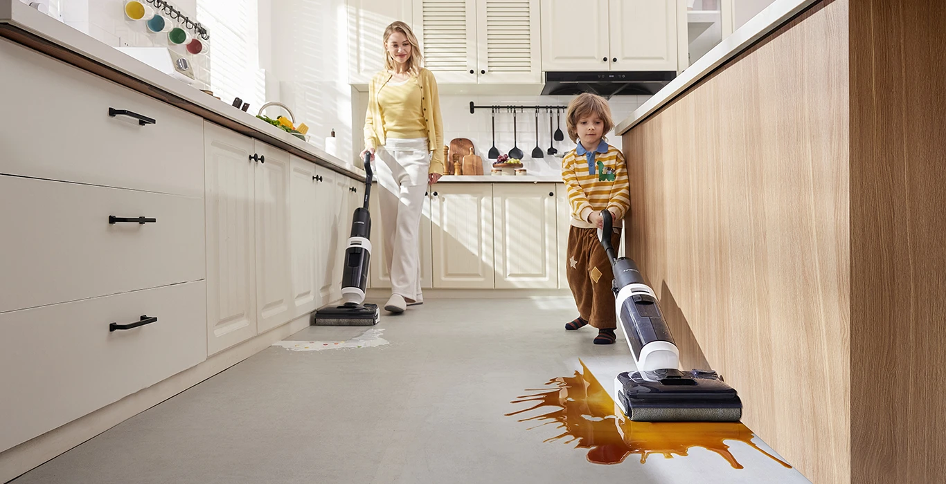 Dulkių siurblys „Tineco Floor One Switch S6 Stretch Plus“ balta aprašymas - Prekės nuotrauka